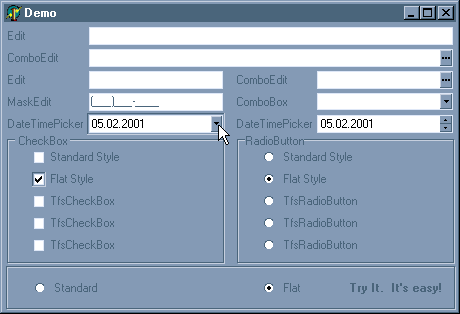 AfalinaSoft Flat Controls Screenshot
